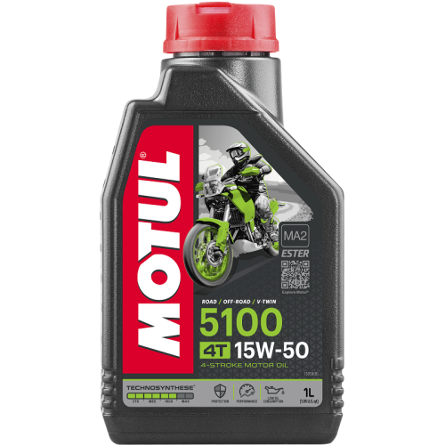 Motor&ouml;l 5100 4T 15W-50 1 Liter 4 Takt Motorrad &Ouml;l ESTER JASO MA2 MOTUL