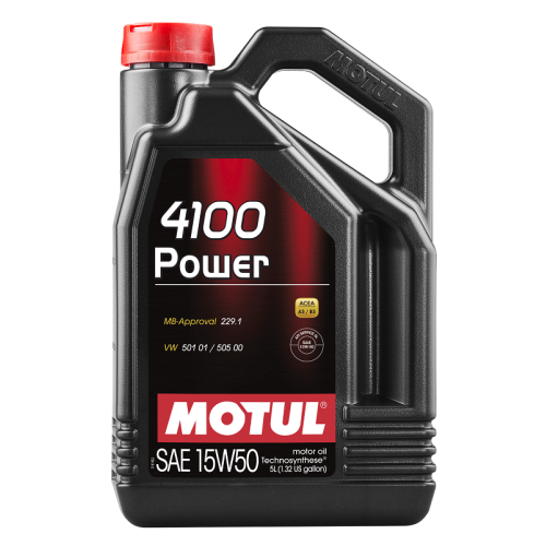 Motoren&ouml;l Motor&ouml;l 4100 Power 15W50 15W-50 5 Liter VW MB 100273 Motul