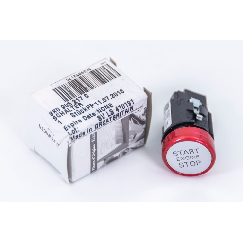 ORIGINAL AUDI Schalter, Start Stop Keyless Go 8K0905217C rot A4 B8 A5 8T3 Q5 8RB