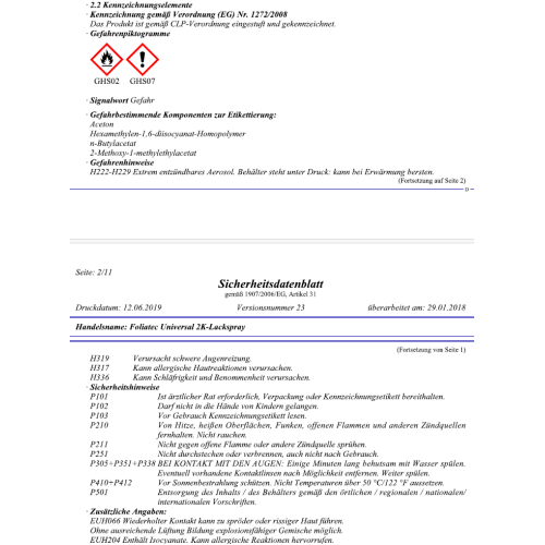 FOLIATEC BREMSSATTELLACK 2K HITZEBESTÄNDIG LACKSPRAY 2132 GELB 400ml