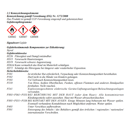 Reparaturharz 1kg 1000 Gramm mit Härter PROFI COLOR 989410367