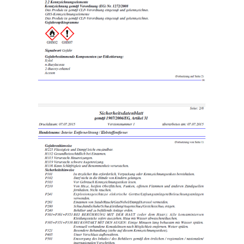 FOLIATEC 125 ml INTERIOR COLOR SPRAY ENTFERNERL&Ouml;SUNG FARBLOS REINIGER