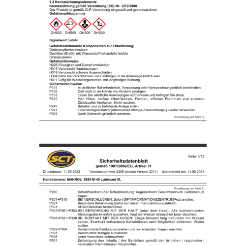 Mannol M-40 Lubricant Multifunktionskriech&ouml;l Universal&ouml;l 400ml 9940