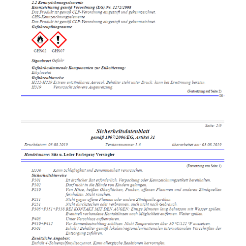 400ml FOLIATEC SITZ UND LEDER VERSIEGLER KLAR MATT GLANZ FARBSPRAY SPRAY