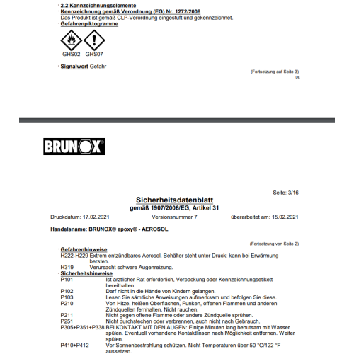 4x Rostumwandler Rostsanierer Rostschutz Epoxy-Spray 400 ml Brunox BR0,40EP