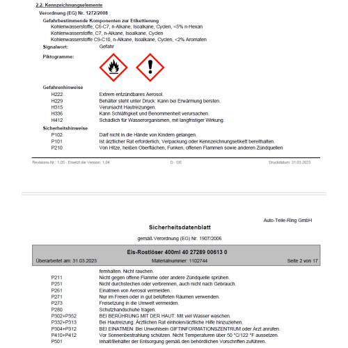 Eis-Rostl&ouml;ser mit Crackeffekt & Kriechwirkung Cartechnic 400ml Spraydose