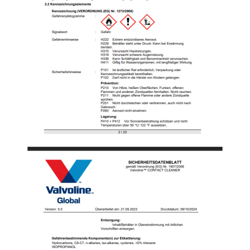 Elektroschutzmittel Kontaktspraydose CONTACT CLEANER 500ml CONCCLNR