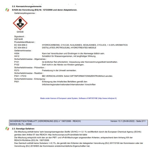 MOTUL Hydraulik&ouml;l SHOCK OIL FACTORY LINE 2.5W-20W 105923