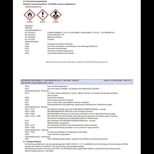 MOTUL Universalreiniger AIR INTAKE CLEAN DIESEL MPS 110485