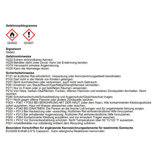 Ballistol Pfeffer-KO FOG Pfefferspray Tierabwehr KO Abwehrspray Schutzspray 40ml