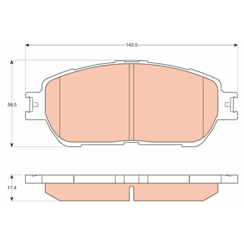 TRW Bremsbelagsatz, Scheibenbremse GDB3612
