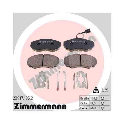 ZIMMERMANN Bremsbelagsatz, Scheibenbremse 23917.195.2