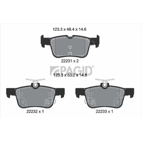 PAGID Bremsbelagsatz, Scheibenbremse T2796N