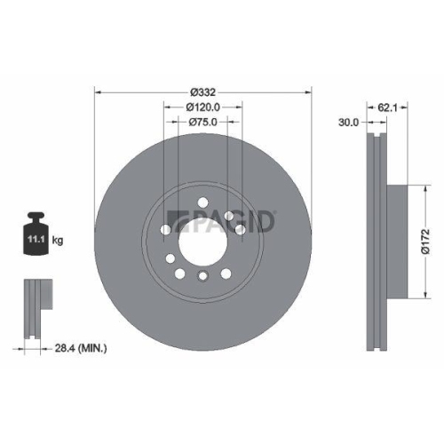 PAGID Bremsscheibe 50321NHC