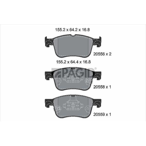 PAGID Bremsbelagsatz, Scheibenbremse T2831N