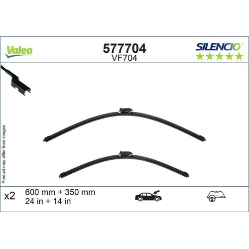 VALEO Wischblatt SILENCIO FLAT BLADE SET 577704