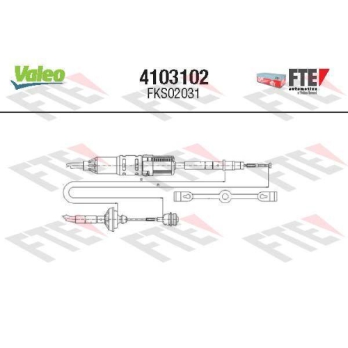 VALEO Seilzug, Kupplungsbet&auml;tigung FTE CLUTCH ACTUATION 4103102