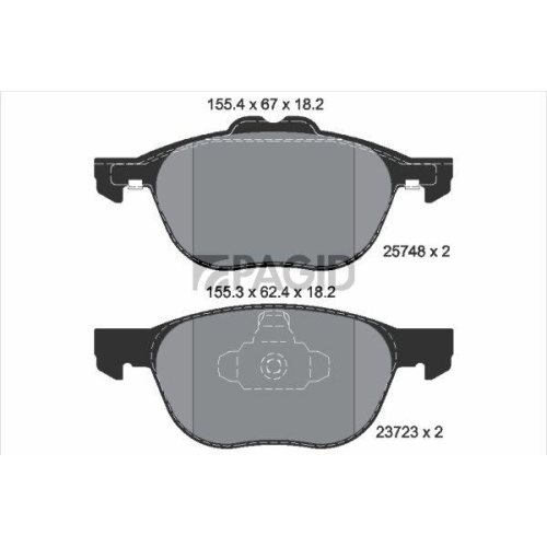 PAGID Bremsbelagsatz, Scheibenbremse T2247N