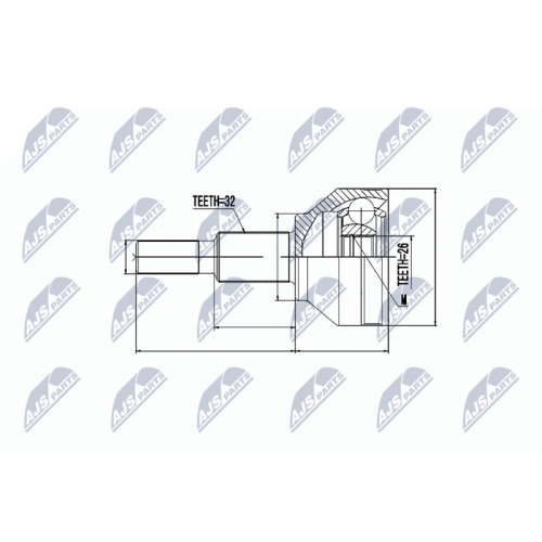 NTY Gelenksatz, Antriebswelle NPZ-FT-054