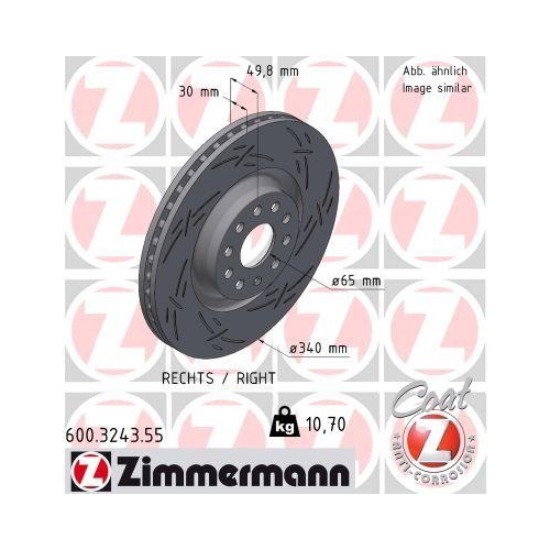 ZIMMERMANN Bremsscheibe BLACK Z 600.3243.55