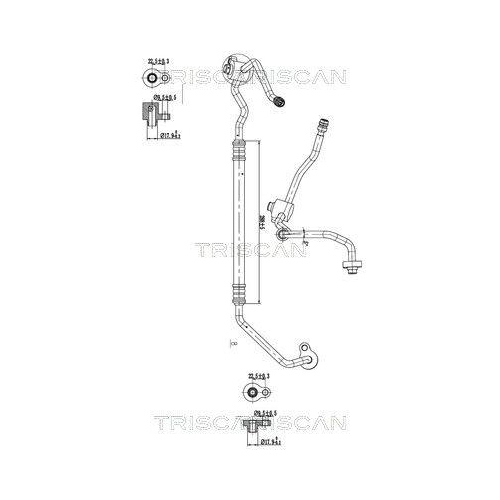 TRISCAN Hochdruck-/Niederdruckleitung, Klimaanlage 9010 16050