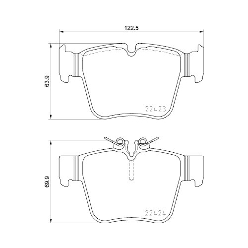 DON Bremsbelagsatz, Scheibenbremse PCP2207