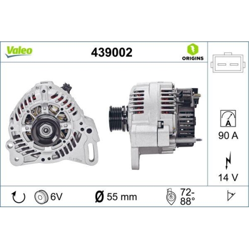 VALEO Generator VALEO ORIGINS - NEW O.E. TECHNOLOGIE 439002