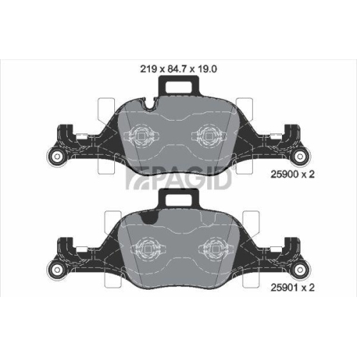 PAGID Bremsbelagsatz, Scheibenbremse T2351N