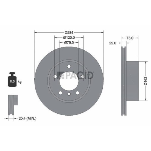 PAGID Bremsscheibe 55384NC