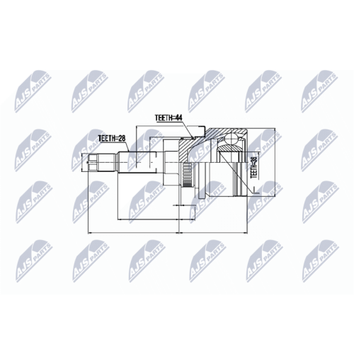 NTY Gelenksatz, Antriebswelle NPZ-MZ-040