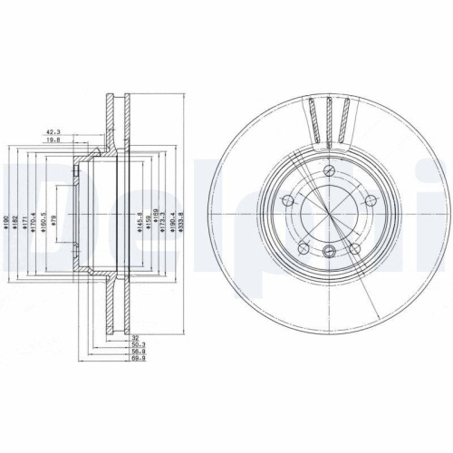DELPHI Bremsscheibe BG9212