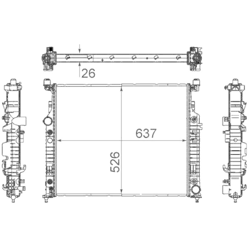 MAHLE Kühler, Motorkühlung BEHR *** PREMIUM LINE *** CR 1706 000P