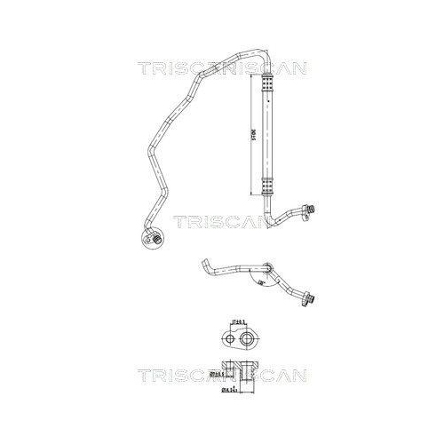 TRISCAN Hochdruck-/Niederdruckleitung, Klimaanlage 9010 28061