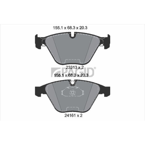 PAGID Bremsbelagsatz, Scheibenbremse T2029N