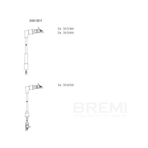 BREMI Z&uuml;ndleitungssatz 300/301