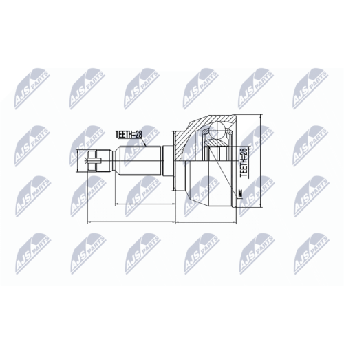 NTY Gelenksatz, Antriebswelle NPZ-MZ-042