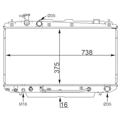 MAHLE Kühler, Motorkühlung BEHR CR 1568 000S