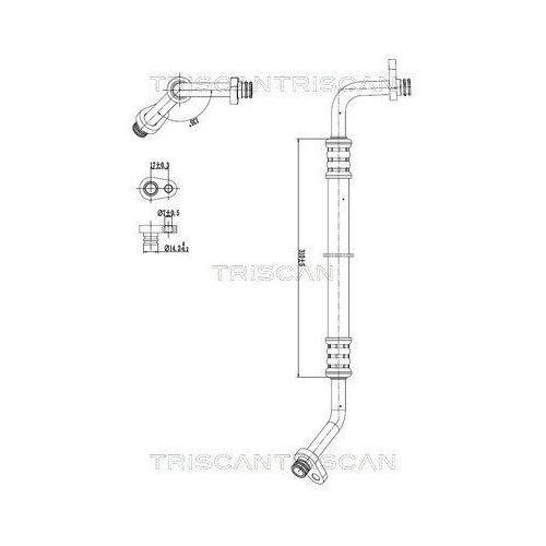 TRISCAN Hochdruck-/Niederdruckleitung, Klimaanlage 9010 28034