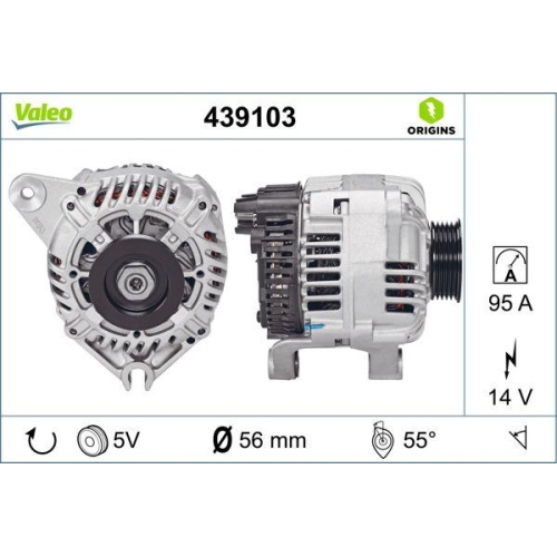 VALEO Generator VALEO ORIGINS - NEW O.E. TECHNOLOGIE 439103