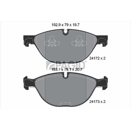 PAGID Bremsbelagsatz, Scheibenbremse T1628N