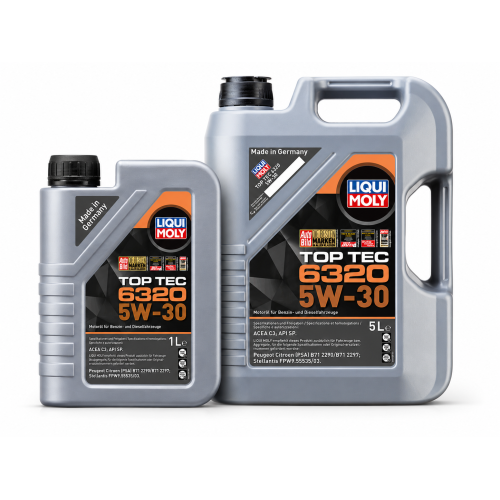 Motor&ouml;l Motoren&ouml;l LIQUI MOLY Top Tec 6320 5W-30 - 6 Liter 6L 23158+23157