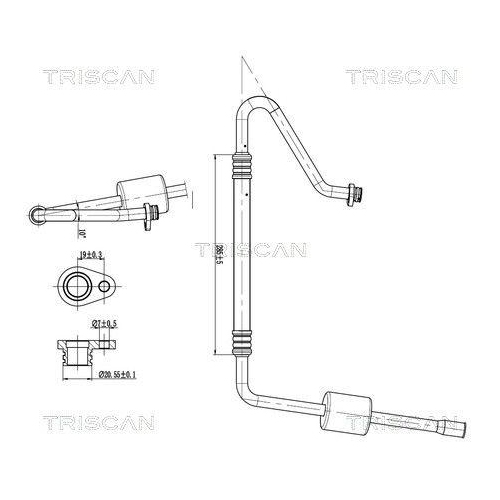 TRISCAN Hochdruck-/Niederdruckleitung, Klimaanlage 9010 28040