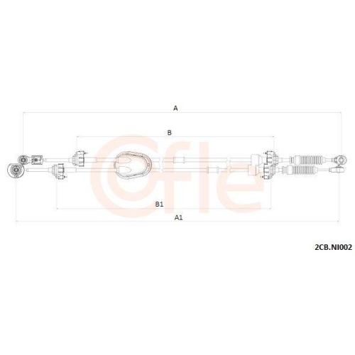 COFLE Seilzug, Schaltgetriebe 92.2CB.NI002