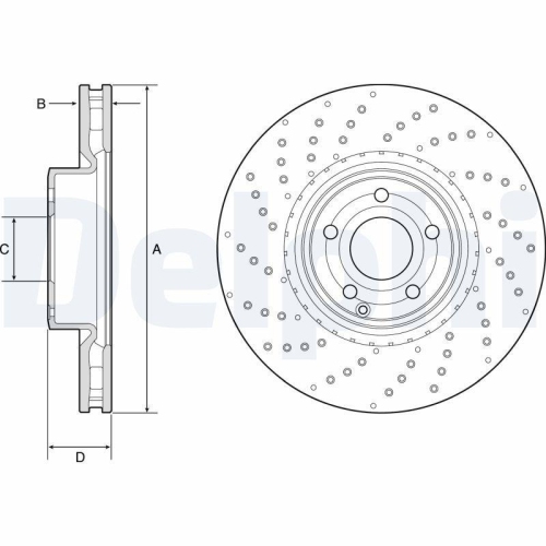 DELPHI Bremsscheibe BG9216C