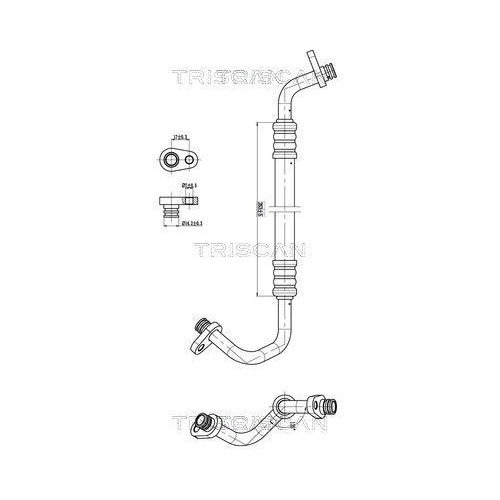 TRISCAN Hochdruck-/Niederdruckleitung, Klimaanlage 9010 28008