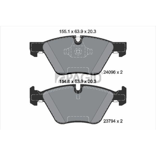 PAGID Bremsbelagsatz, Scheibenbremse T1509N