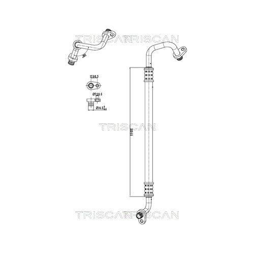 TRISCAN Hochdruck-/Niederdruckleitung, Klimaanlage 9010 28054