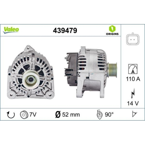 VALEO Generator VALEO ORIGINS - NEW O.E. TECHNOLOGIE 439479