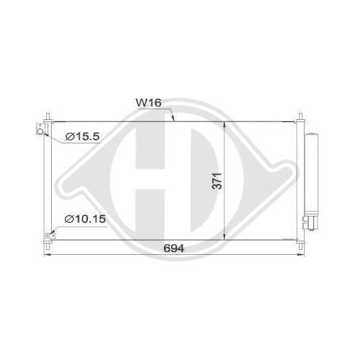 DIEDERICHS Kondensator, Klimaanlage DIEDERICHS Climate DCC1667