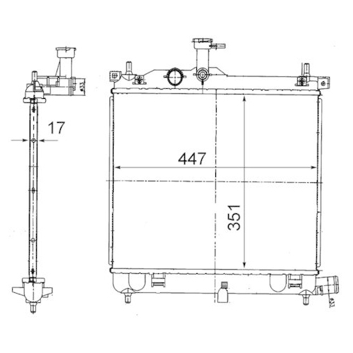 MAHLE Kühler, Motorkühlung BEHR CR 1854 000S